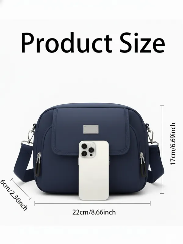 Navy_Blue_Multi_Pocket_Nylon_Crossbody_Bag_For_Women