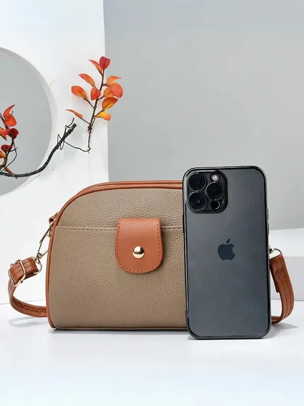 Khakhi_Crossbody_Sing_Bag_With_Strap_For_Women