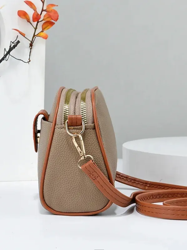 Khakhi_Crossbody_Sing_Bag_With_Strap_For_Women