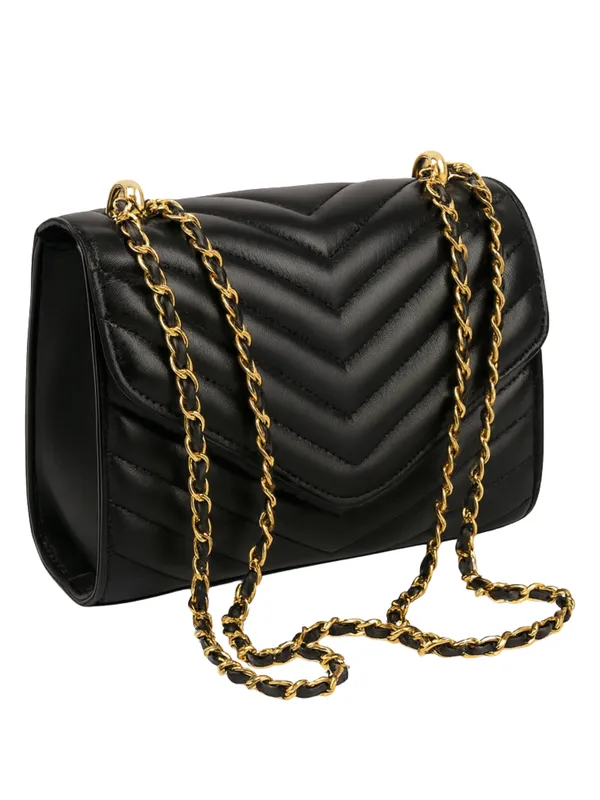 Black_Quilted_Chevron_Shoulder_Sling_Bag_For_Women