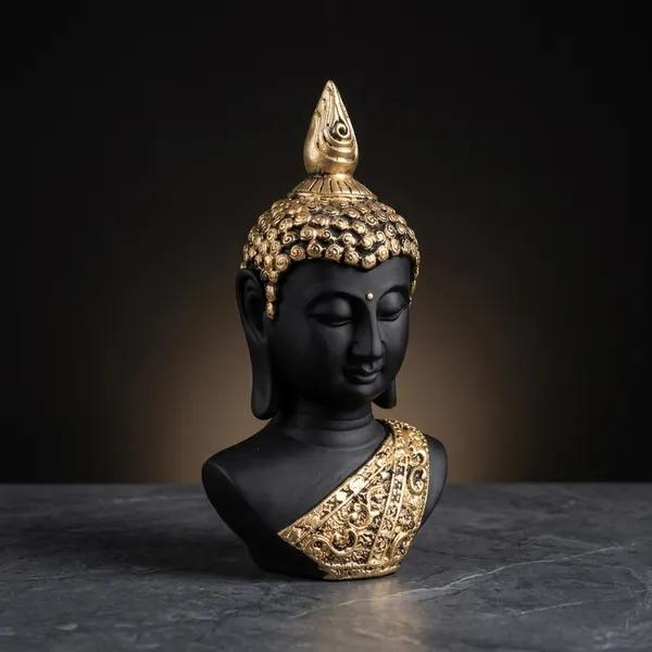 Black_And_Gold_Decorative_Buddha_Eternal_Clam_Statue
