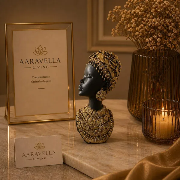 Black_And_Gold_Nubian_Grace_Decorative_African_Woman_Bust_Sculpture_With_Embellishments