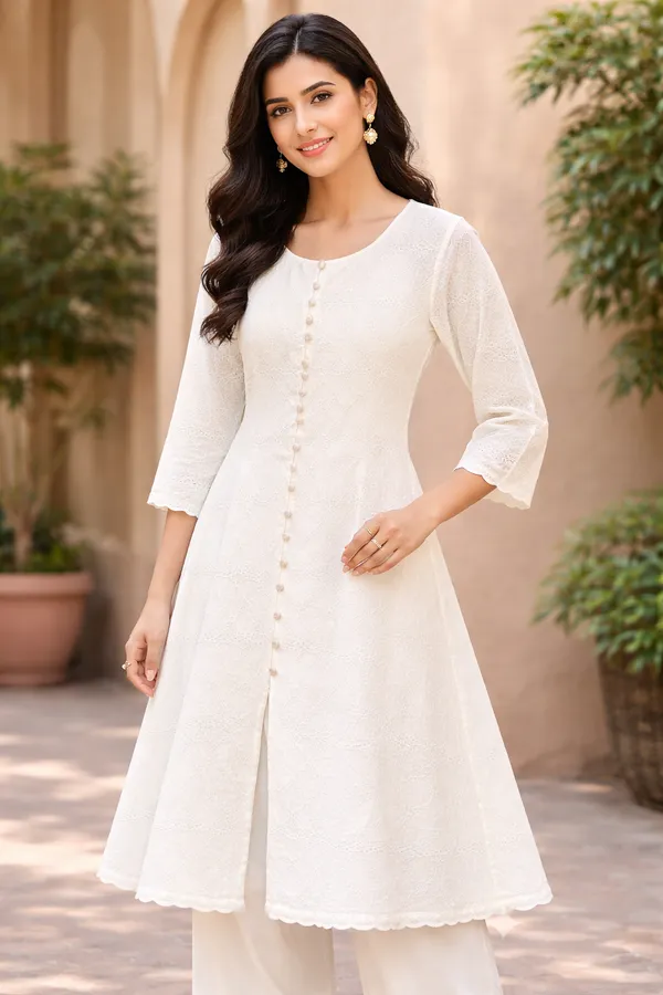 White_Hakoba_Premium_&_Fancy_Design_Kurti_For_Women