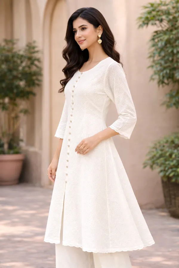 White_Hakoba_Premium_&_Fancy_Design_Kurti_For_Women