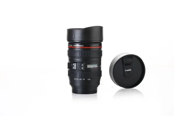 Black_Camera_Lens_Shaped_Stainless_Steel_Travel_Mug_With_Lid