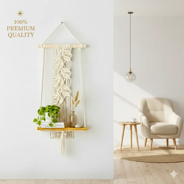 Natural_Cream_Macrame_Wall_Hanging_Shelf_With_Plant_Holder