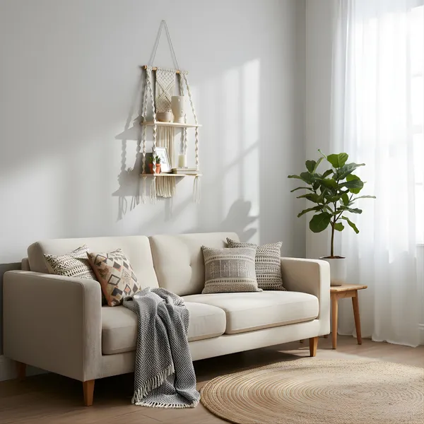 Cream_Macrame_Hanging_Wall_Shelf_With_Wooden_Shelves