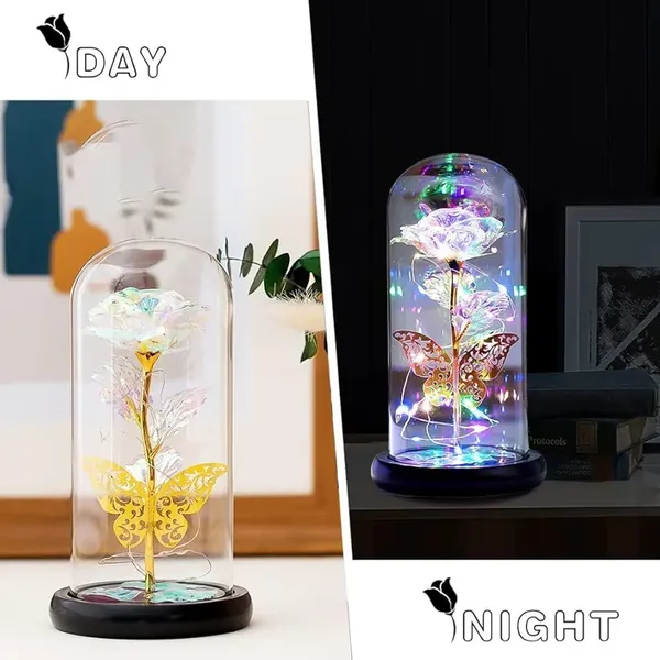 Purple_Enchanted_Galaxy_Rose_With_Golden_Butterfly_Led_Dome_Light