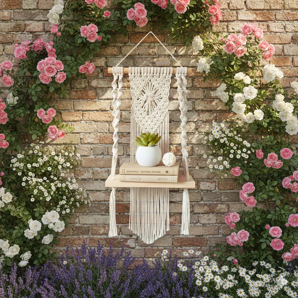 Off_White_Macrame_Wall_Hanging_Shelf_With_Plant_Holder