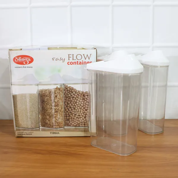 White_Airtight_Food_Storage_Containers_Set_Of_6_With_Easy_Pour_Spout_Clear_Plastic_Kitchen_Organizer_Jars