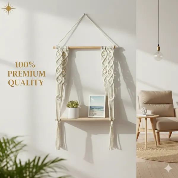 Natural_Cream_Macram�_Hanging_Shelf_With_Natural_Wood