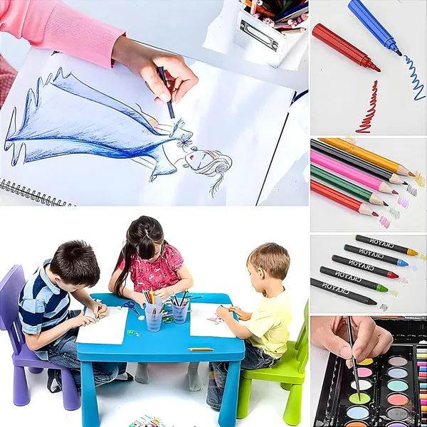 Multicolor_150Piece_Professional_Art_Set_With_Drawing,_Painting_And_Craft_Supplies_In_Portable_Case