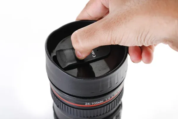 Black_Camera_Lens_Shaped_Stainless_Steel_Travel_Mug_With_Lid