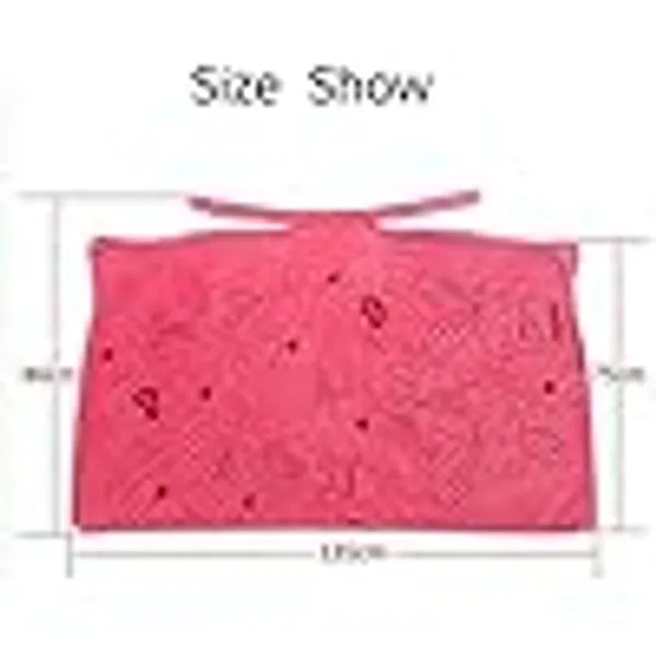 Pink_Cute_Cartoon_Print_Wearable_Bath_Towel_Wrap_With_Straps