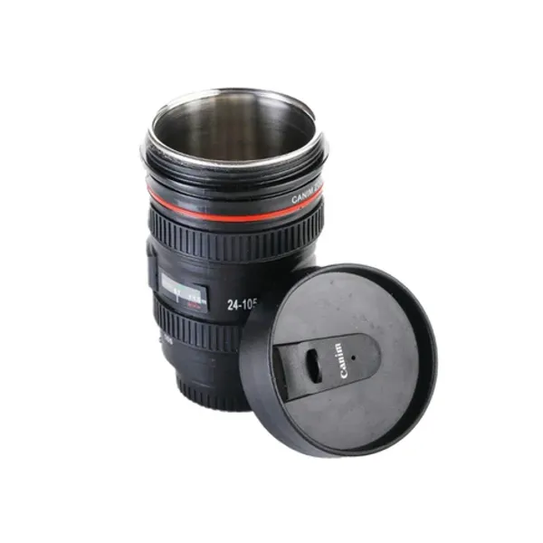 Black_Camera_Lens_Shaped_Stainless_Steel_Travel_Mug_With_Lid