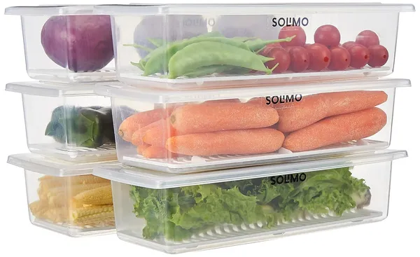 White_Stackable_Refrigerator_Storage_Containers_With_Drain_Tray_Set_Of_6_Transparent_Food_Organizer_Boxes