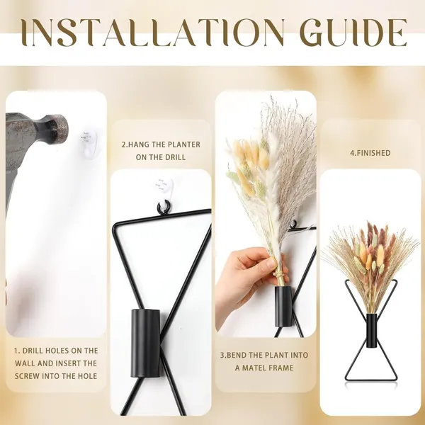Black_Geometric_Wall_Mounted_Dried_Flower_Holder_Vase