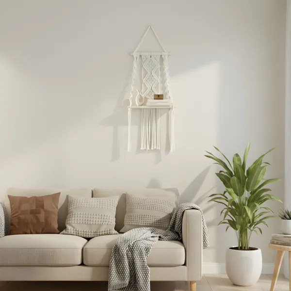 Cream_Macrame_Wall_Hanging_Shelf_With_Wooden_Platform