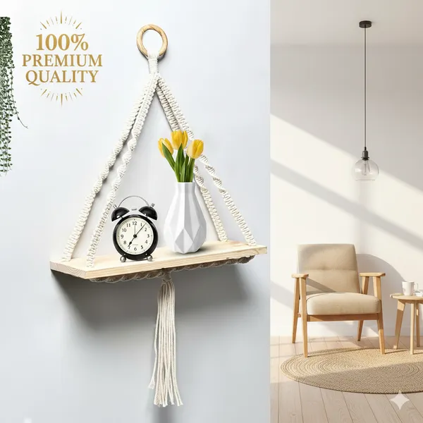 Cream_Macrame_Hanging_Shelf_With_Wooden_Board