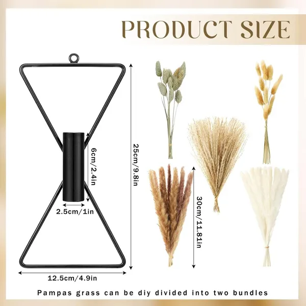 Black_Geometric_Wall_Mounted_Dried_Flower_Holder_Vase