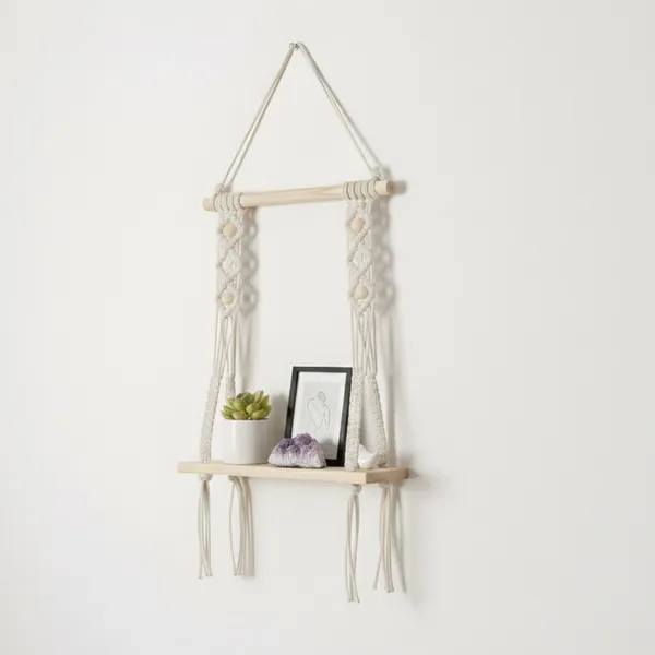 Natural_Cream_Macram�_Hanging_Shelf_With_Natural_Wood