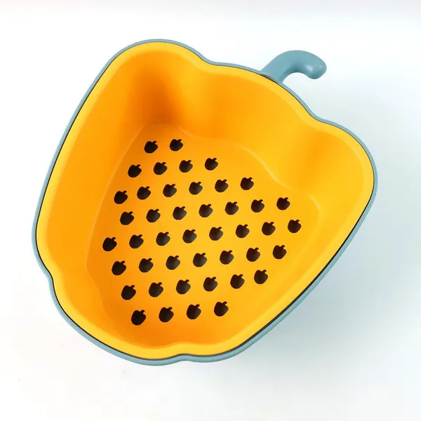 Yellow_Bell_Pepper_Shaped_Double_Layer_Colander_Strainer_With_Drain_Bowl