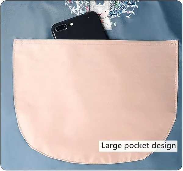 Pink_Waterproof_Kitchen_Apron_With_Adjustable_Straps_And_Large_Pocket