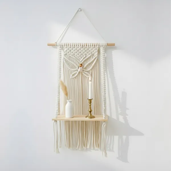 Cream_Macrame_Wall_Hanging_Shelf_With_Wooden_Brackets
