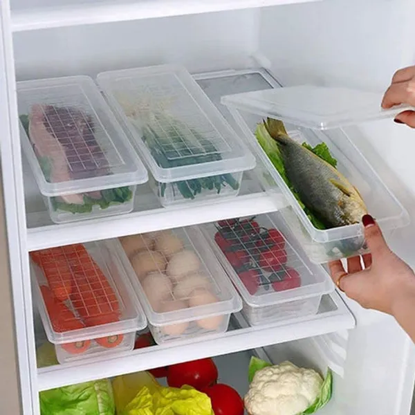 White_Stackable_Refrigerator_Storage_Containers_With_Drain_Tray_Set_Of_6_Transparent_Food_Organizer_Boxes