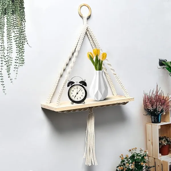 Cream_Macrame_Hanging_Shelf_With_Wooden_Board
