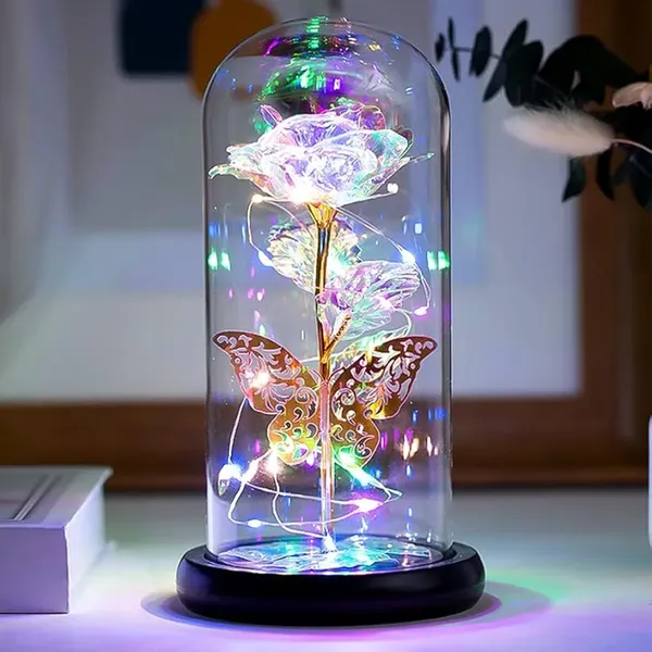 Purple_Enchanted_Galaxy_Rose_With_Golden_Butterfly_Led_Dome_Light