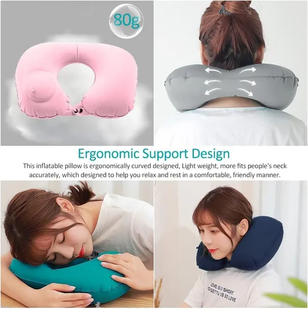 White_Ergonomic_Inflatable_Travel_Neck_Pillow_With_Transparent_Components