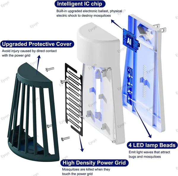 Blue_Electric_Mosquito_Zapper_Uv_Led_Insect_Killer_Lamp_With_Intelligent_Ic_Chip