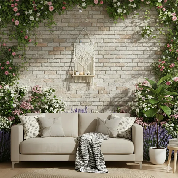 Cream_Macrame_Wall_Hanging_Shelf_With_Wooden_Tray