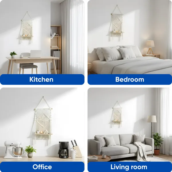 Cream_Macrame_Wall_Hanging_Shelf_With_Wooden_Tray