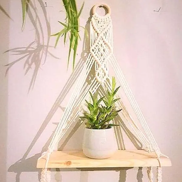 Cream_Macrame_Wall_Hanging_Shelf_With_Wooden_Board