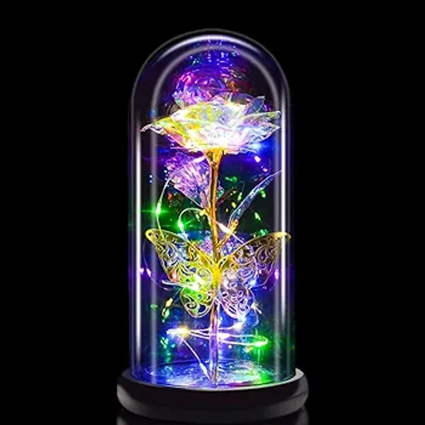 Purple_Enchanted_Galaxy_Rose_With_Golden_Butterfly_Led_Dome_Light