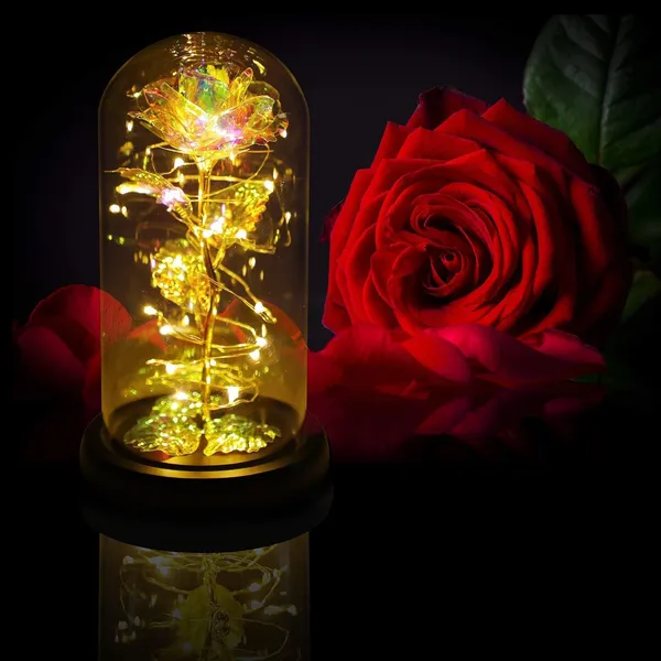 Purple_Enchanted_Galaxy_Rose_With_Golden_Butterfly_Led_Dome_Light
