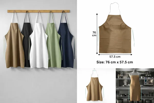 Brown_Professional_Kitchen_Apron_With_Halter_Neck_Design_76X57.5Cm