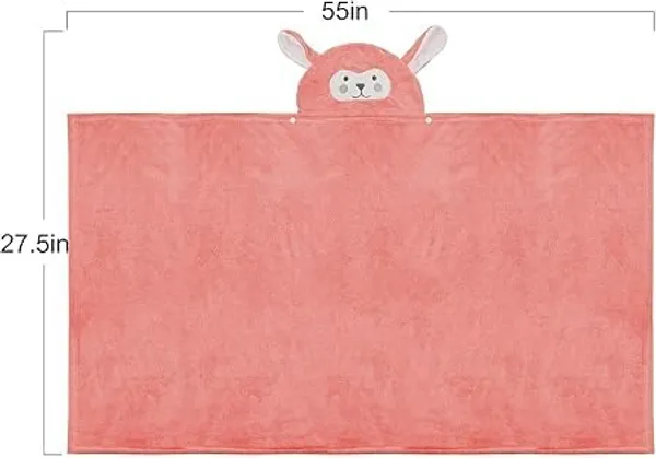 Pink_Soft_Hooded_Baby_Blanket_Towel_With_Cute_Animal_Design