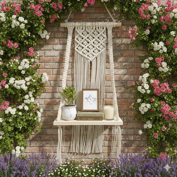 Off_White_Macrame_Hanging_Shelf_With_Wall_Decor