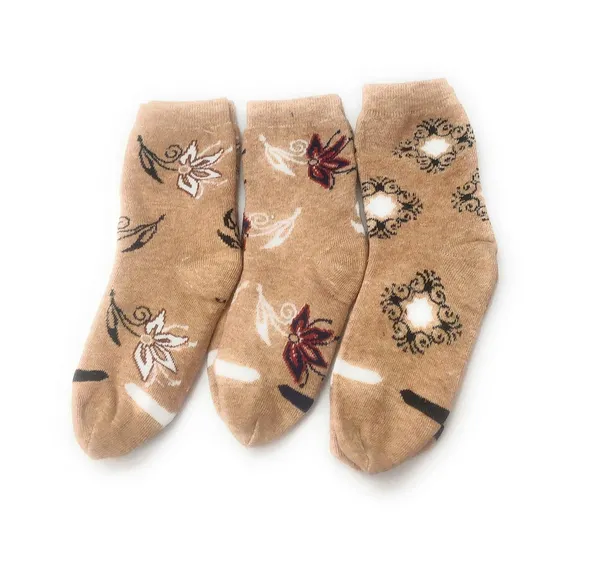Beige_Premium_S_Woolen_Calf_Length_Thumb_Socks_For_Adults_(Pack_Of_3)