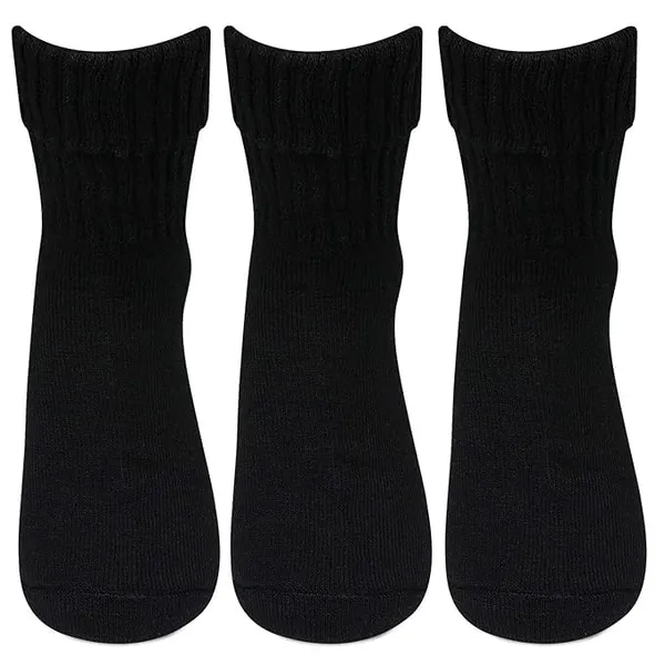 Black_Premium_Terry_Cloth_Calf_Length_Socks_For_Adults_(Pack_Of_3)