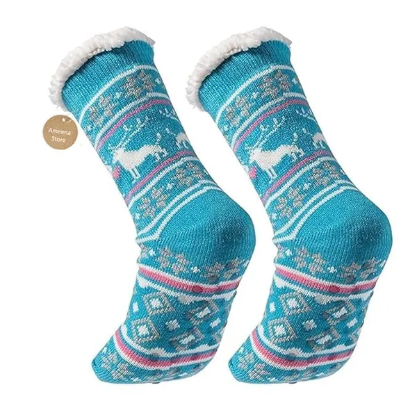 Sky_Blue_Premium_Fleece_Lined_Gripper_Socks_For_Adults