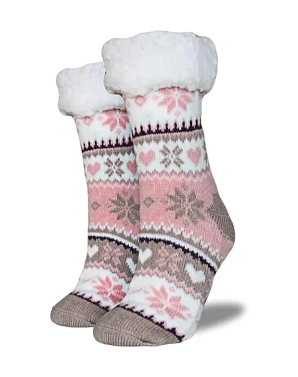 Multicolor_Premium_Fleece_Lined_Gripper_Socks_For_Adults_(Pack_Of_2)