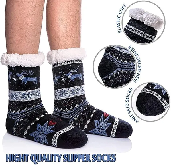 Multicolor_Premium_Fleece_Lined_Gripper_Socks_For_Adults_(Pack_Of_2)