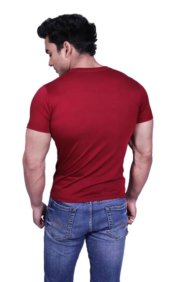 Maroon_Premium_Round_Neck_Cotton_Blend_T-Shirt_For_Mens