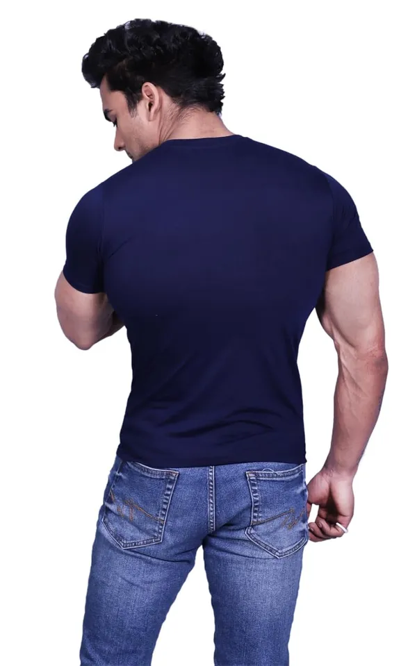 Navy_Blue_Premium_Round_Neck_Cotton_Blend_T-Shirt_For_Mens