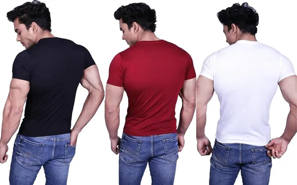 Black_And_Maroon_And_White_Premium_Cotton_Blend_Half_Sleeve_T-Shirt_For_Mens_(Pack_Of_3)