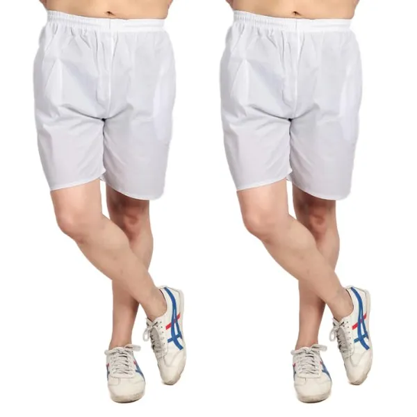 White_Premium_Cotton_Blend_Boxer_Shorts_With_Side_Pockets_For_Men